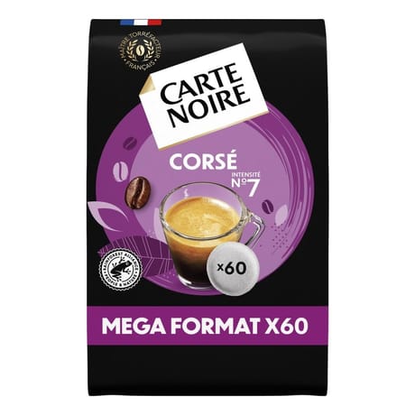 Carte noire café corse dosettes N°6 extra format x60 420g