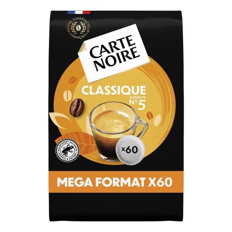 Carte Noire café dosettes classique n°5 x60 420g
