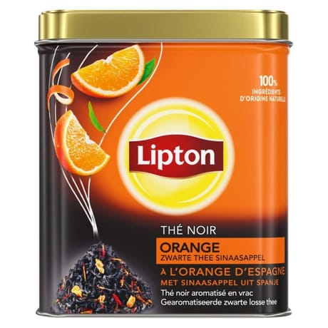 Lipton thé noir vrac orange, à l'orange d'espagne 150g