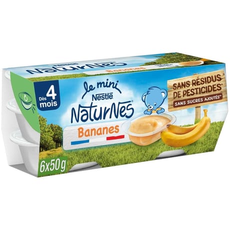 Naturnes mini fruits bananes dès 4mois 6x50g