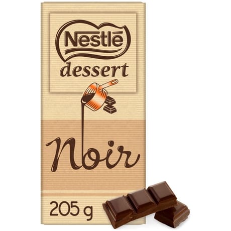 Nestlé dessert tablette de chocolat noir 205g