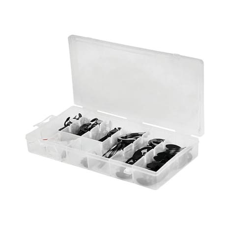 Turbocar assortiment de clips type u (cages) et vis - boite de 170PC
