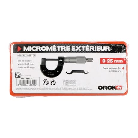 Micrometre exterieur 0-25mm