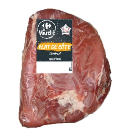 Plat de côte de porc demi sel Carrefour