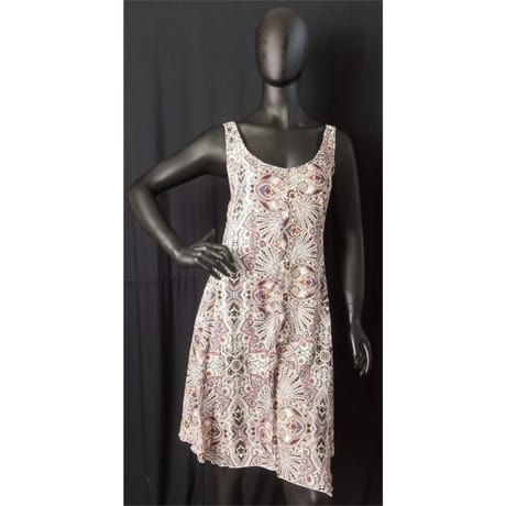 Robe solène femme IMPRIME CACHEMIRE ROSE/VERT TU