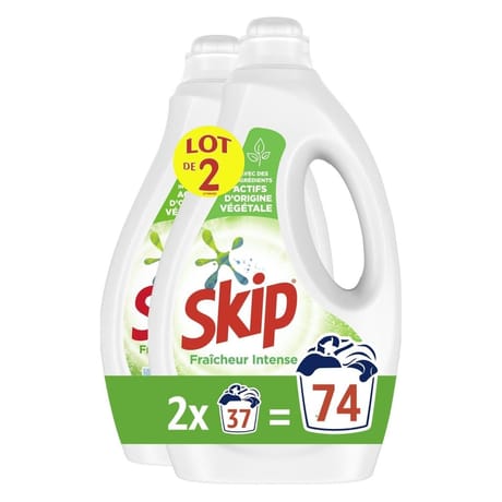 Skip lessive liquide fraicheur intense  2x37 lavages 3.33l