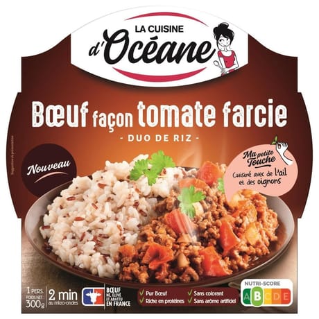 La cuisine d'Océane boeuf façon tomates farcies et riz 300g