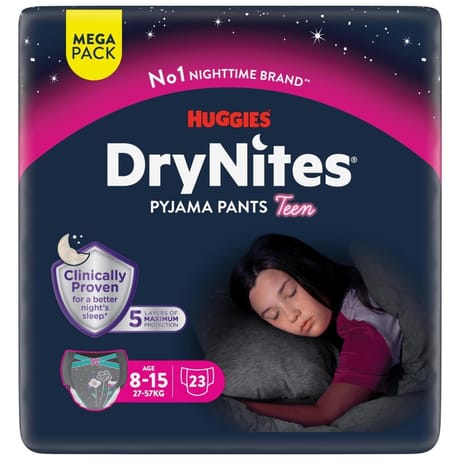 Drynites 8-15 yrs mega girl 23x2