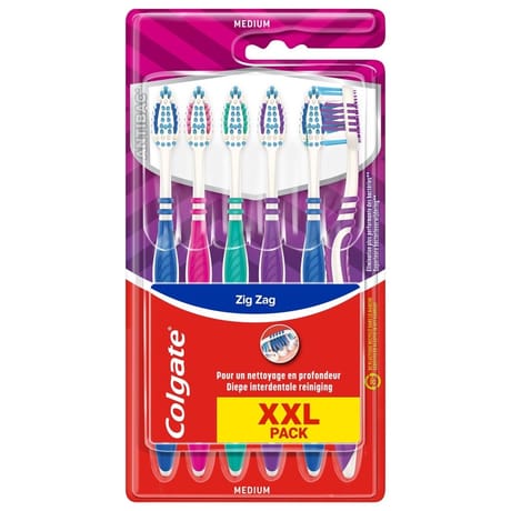 Colgate zigzag brosse a dent manuelle medium x6