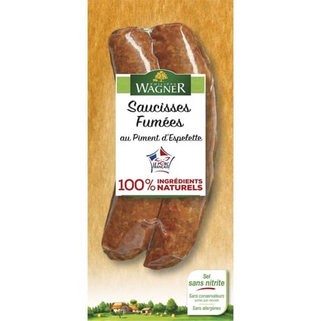 Saucisse fumée au piment 2x125g vpf