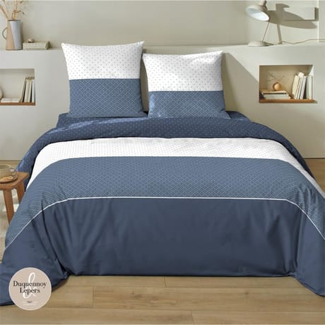 Parure housse de couette 260x240cm + 2taies 63x63cm cini 51 fils