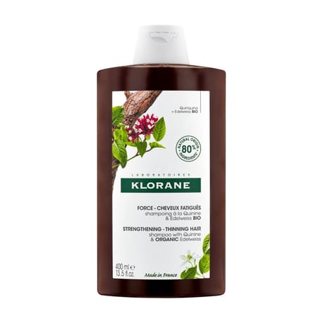 Klorane quinine + edelweiss bio shampoing 400ml