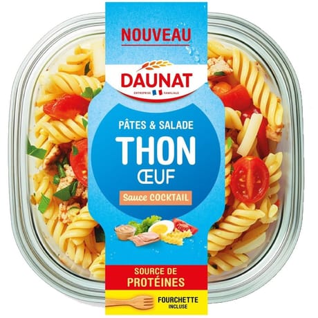 Daunat salade pâtes gourmandes thon oeuf 250g