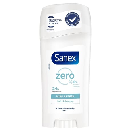 Sanex dermo déodorant stick solide 0% pure et fresh 65ml
