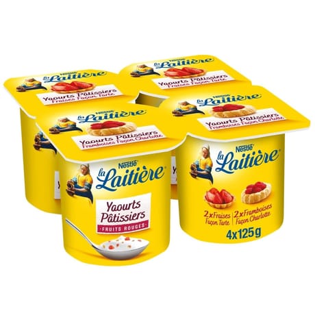 La laitiere yaourts patissiers fruits rouges 4x125g