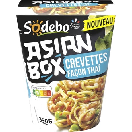 Sodebo asianbox crevettes 350g