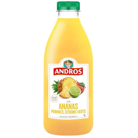 Andros jus d'ananas, pomme et citron vert 1l
