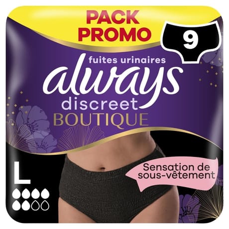 Always discret boutique culottes fuites urinaires l x9