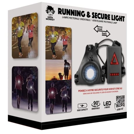 Geek monkey lampe pectorale LED rechargeable