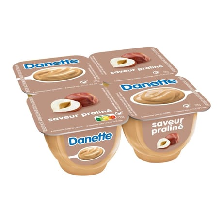 Danette saveur praline 4x125g