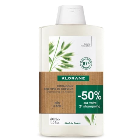 Klorane Avoine Shampoing duo 2x400ml