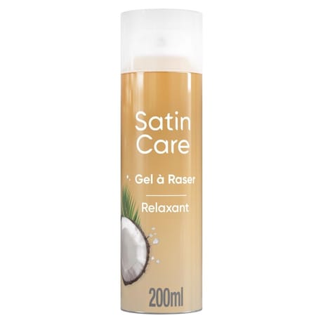 Satin care gel à raser pour femme noix de coco et mineraux marins 200ml