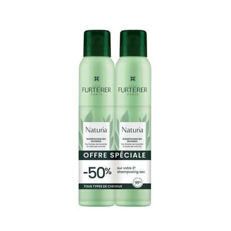 Rene furterer naturia shampooing sec sans rinçage duo 2 x 200ml