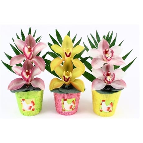 Cymbidium 2 fleurons céramique