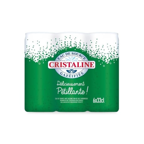 Cristaline eau de source petillante 6x33cl