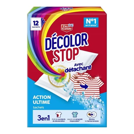 Décolor stop 3en1 détachant sachets x12