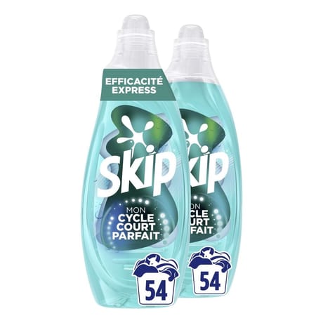 Skip mon cycle court parfait efficacité 54 lavages x2 - 4.32l