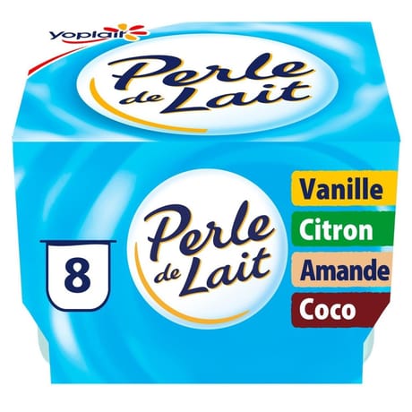 Perle de lait aromatisé panaché 8x125g