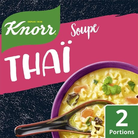 Knorr soupe deshydratée thaï nouilles champignons pousses de soja 69g