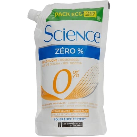 Lcs science gel douche 0% recharge 500ml