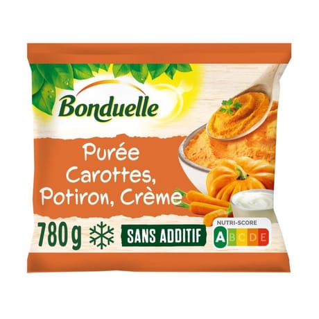 Bonduelle purée délice carotte, potiron, crème 780g