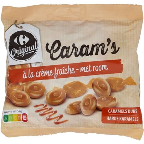 Carrefour original bonbons caramels durs - 200g