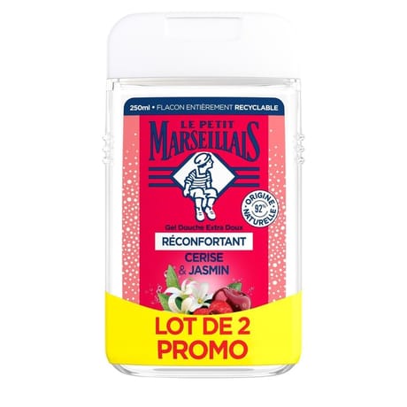 Le petit marseillais gel douche cerise jasmin 2x250ml
