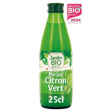 Jardin bio pur jus de citron vert 25cl