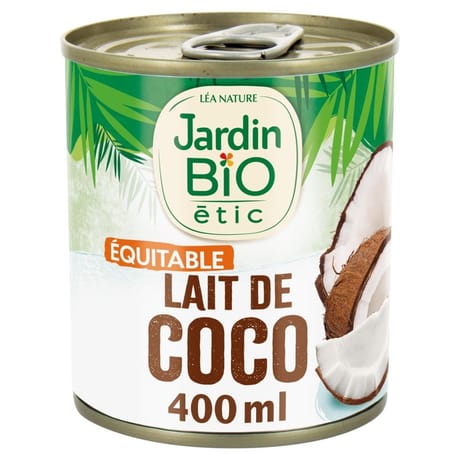 Jardin bio étic lait de coco bio canette métal 225ml