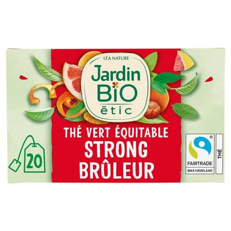 Jardin bio étic thé vert brûleur bio étui + 20 sachets 30g