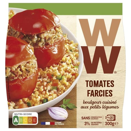 WW Tomates farcies et boulghour cuisiné aux petits légumes 300g
