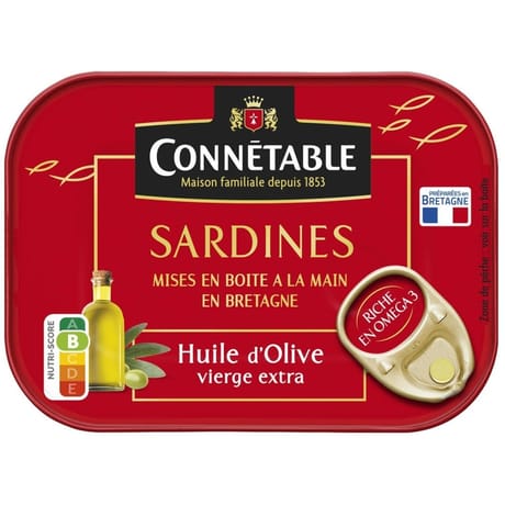 Connétable 1/5 sardines à l'huile d'olive vierge extra 135g