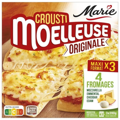 Marie 3 pizzas crousti moelleuse originale 4 fromages 1170g