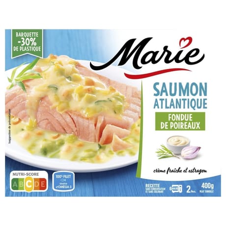Marie saumon de Norvège fondue de poireaux et crème fraiche 400g