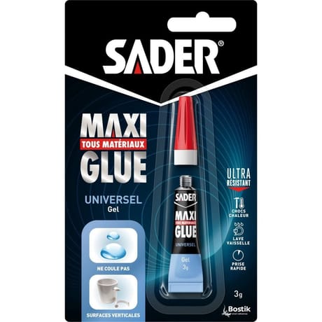 Sader colle maxiglue tous materiaux gel 3G