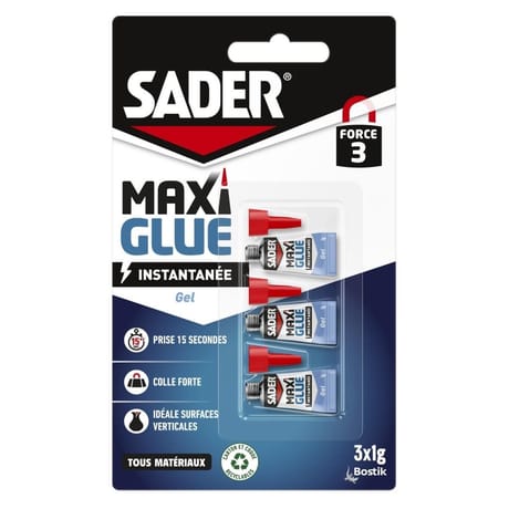 Sader maxiglue gel 3x1g - 3g