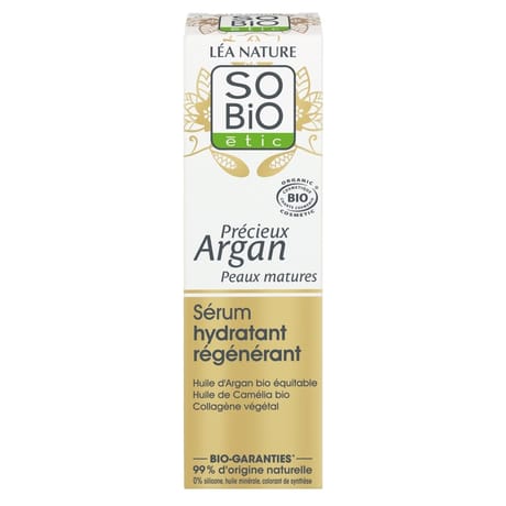So Bio serum hydratant regénérant 30ml précieux argan peaux matures