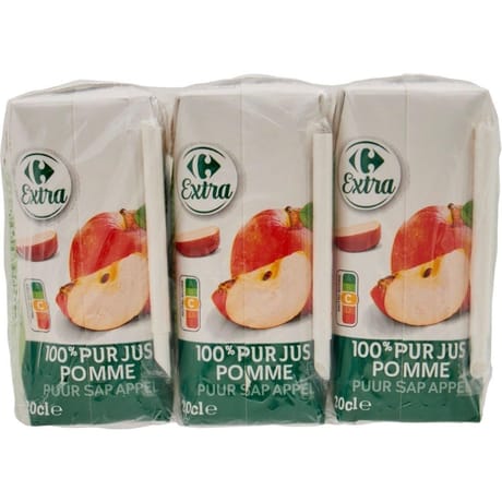 Carrefour extra pur jus pomme 6x20cl