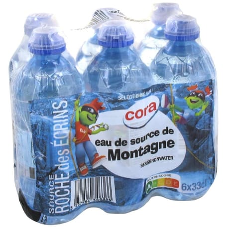 Cora eau de source de montagne roche des écrins bouchon sport 6 x 33cl