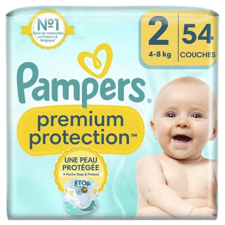 Pampers premium protection new baby couches taille 2 4/8kg x 54